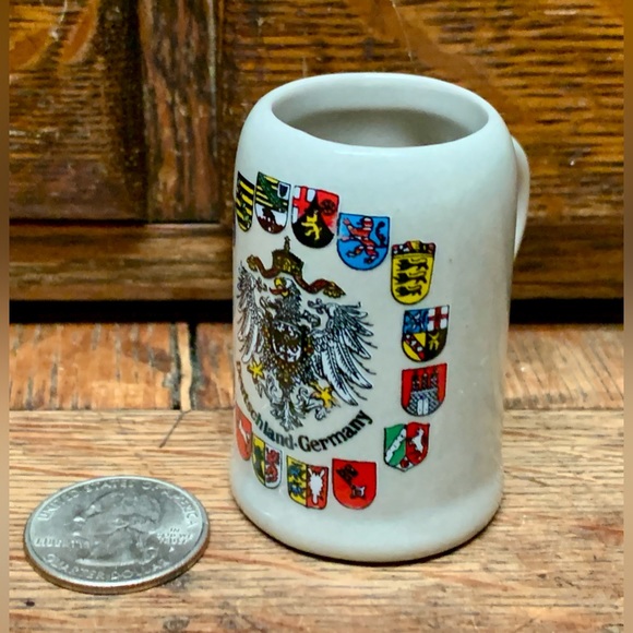 Vintage Miniature Ceramic Germany Deutschland Beer Stein Shot Glass - Picture 10 of 16